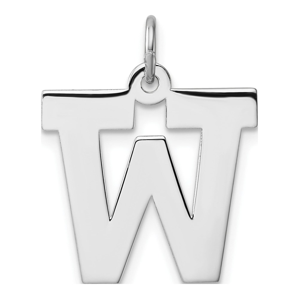 Sterling Silver Large Letter W Charm