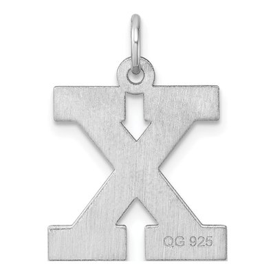 Sterling Silver Letter X Charm – view 4