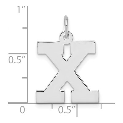 Sterling Silver Letter X Charm – view 5