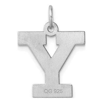 Sterling Silver Letter Y Pendant – view 4
