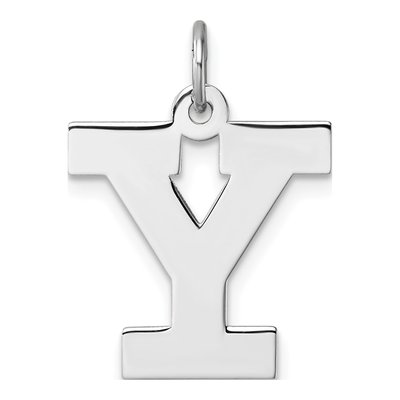 Sterling Silver Letter Y Pendant