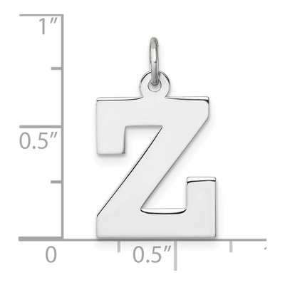 Sterling Silver Block Letter Z Charm – view 5