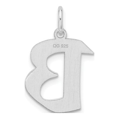 Sterling Silver Block Letter B Charm – view 4