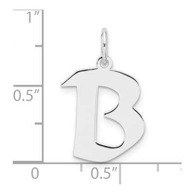 Sterling Silver Block Letter B Charm – view 5