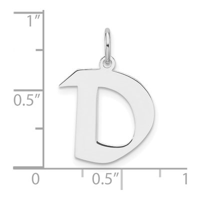 Sterling Silver Letter D Charm – view 5