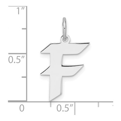 Sterling Silver Letter F Charm – view 5