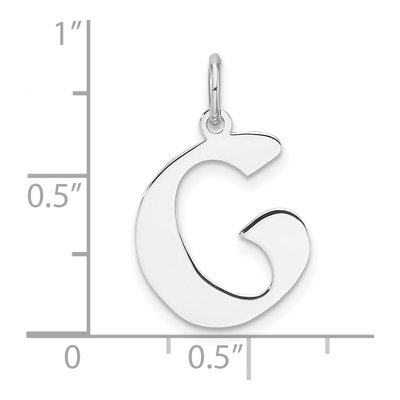 Sterling Silver Letter G Charm – view 5