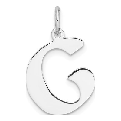 Sterling Silver Letter G Charm