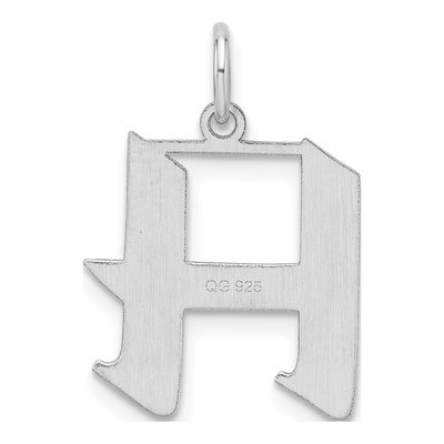 Sterling Silver Block Letter H Charm – view 4