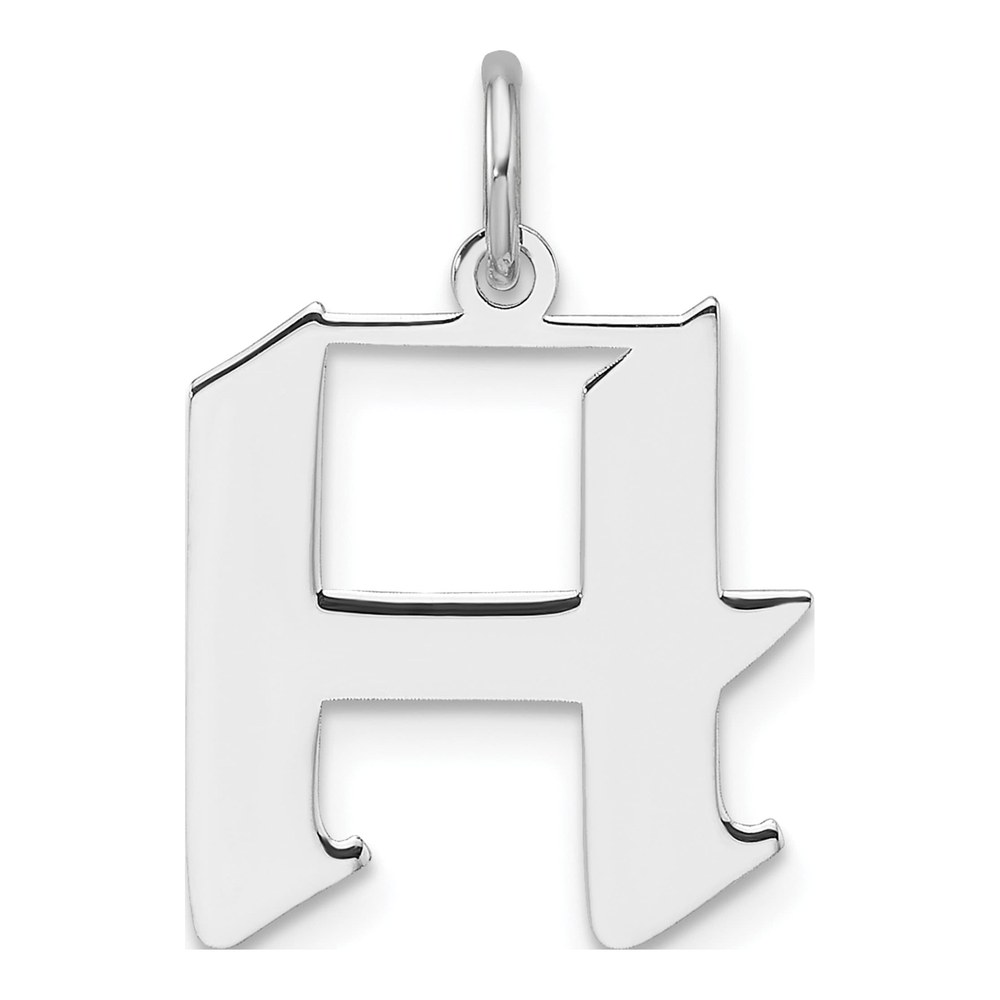 Sterling Silver Block Letter H Charm