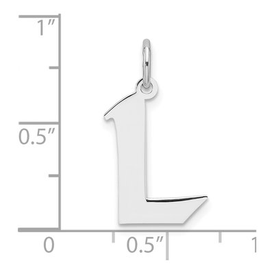 Sterling Silver Letter L Charm – view 5