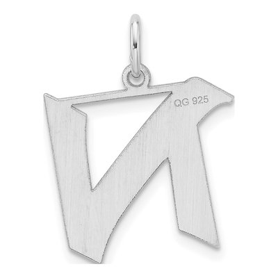 Sterling Silver Block Letter N Charm – view 4