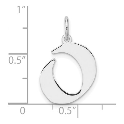Sterling Silver Block Letter O Charm – view 5