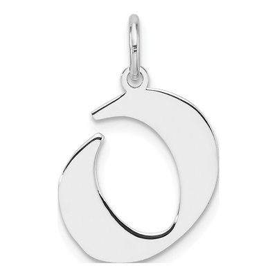 Sterling Silver Block Letter O Charm