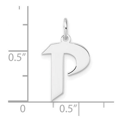 Sterling Silver Letter P Charm – view 5