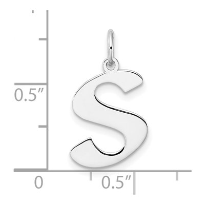 Sterling Silver Letter S Charm – view 5