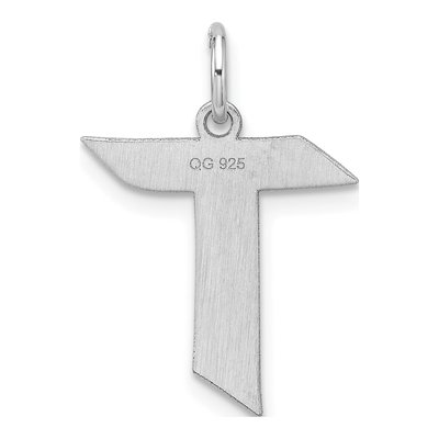 Sterling Silver Block Letter T Charm – view 4