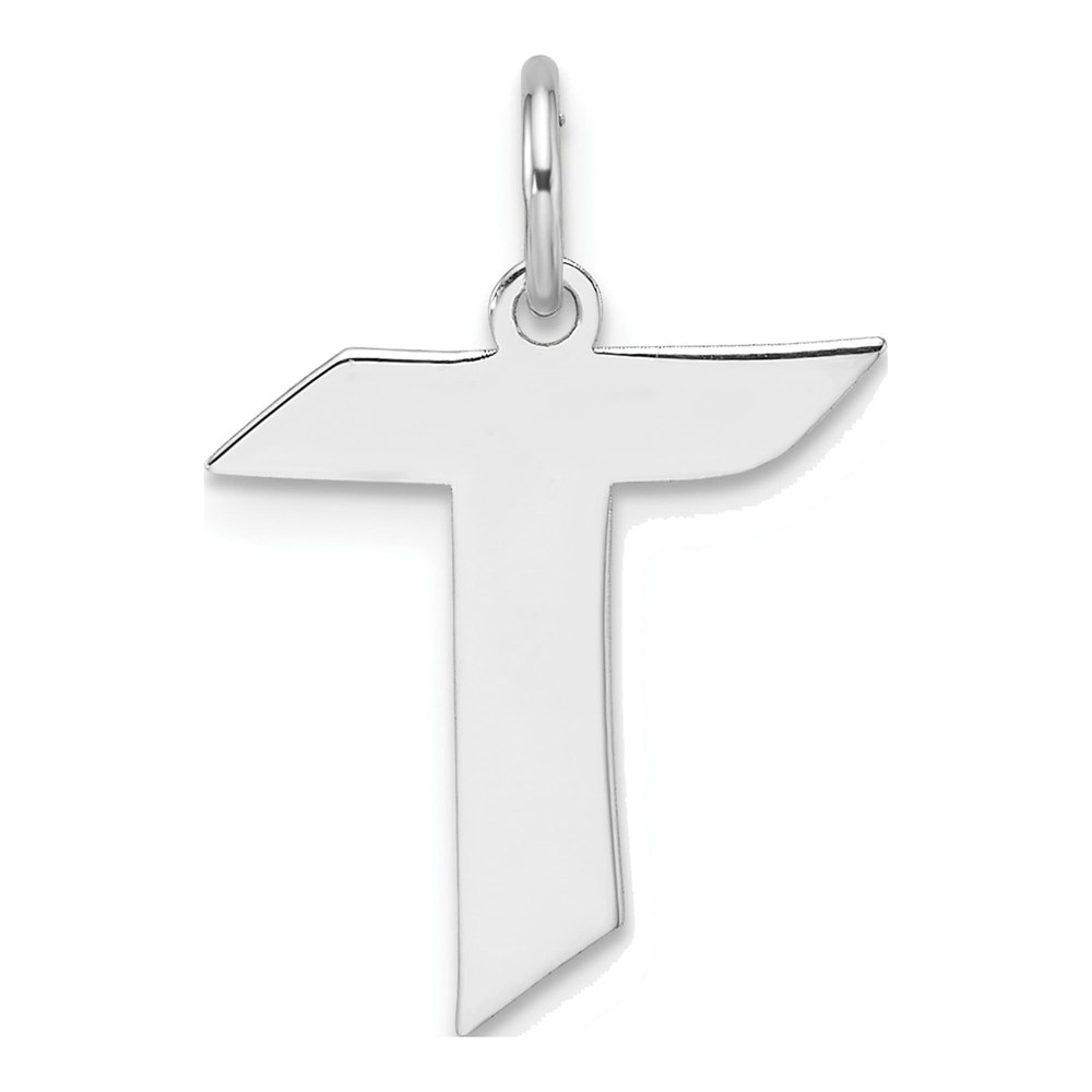 Sterling Silver Block Letter T Charm