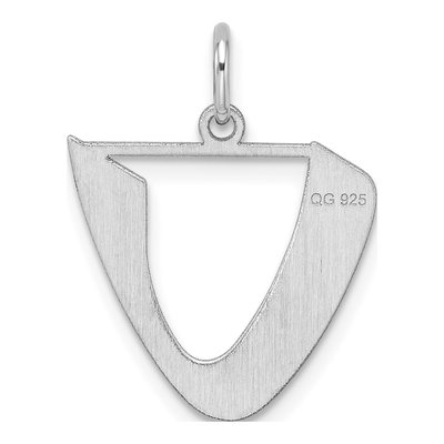 Sterling Silver Block Letter U Charm – view 4