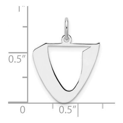 Sterling Silver Block Letter U Charm – view 5