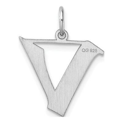 Sterling Silver Letter V Charm – view 4