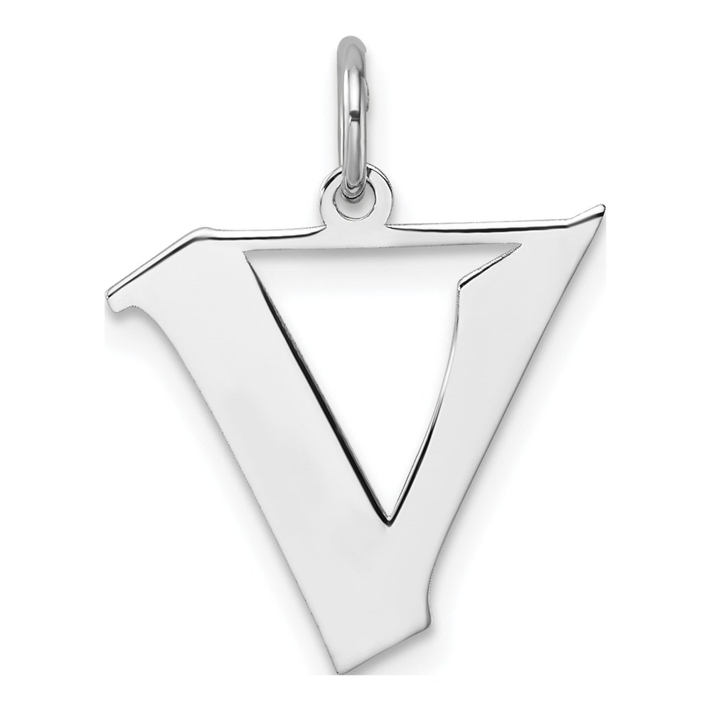 Sterling Silver Letter V Charm