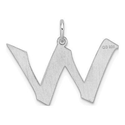 Sterling Silver Block Letter W Charm – view 4