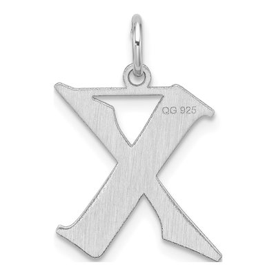 Sterling Silver Block Letter X Charm – view 4