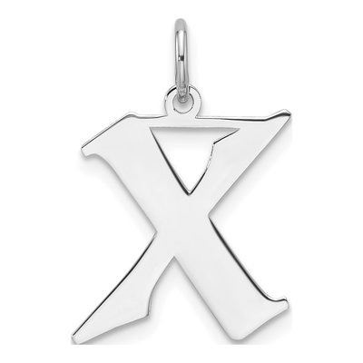 Sterling Silver Block Letter X Charm