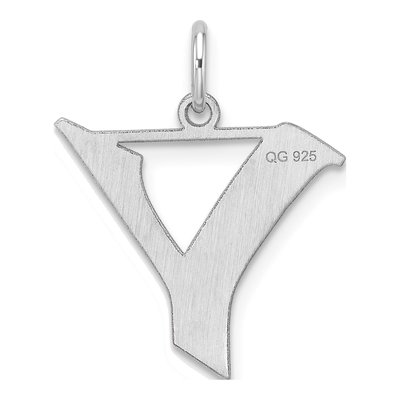Sterling Silver Block Letter Y Charm – view 4