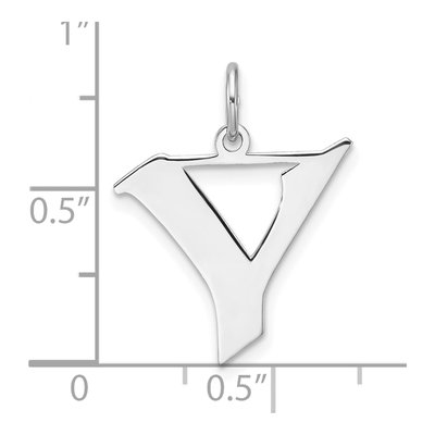 Sterling Silver Block Letter Y Charm – view 5
