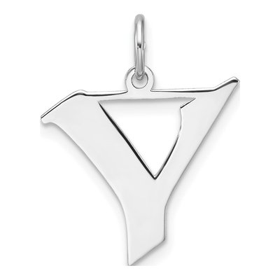 Sterling Silver Block Letter Y Charm