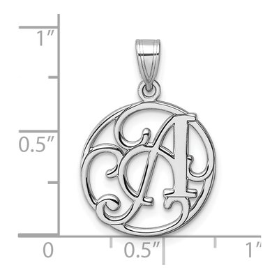 Sterling Silver Letter A Pendant – view 5