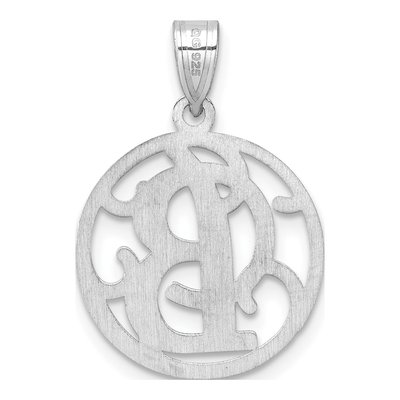 Sterling Silver Script Letter B Pendant – view 4