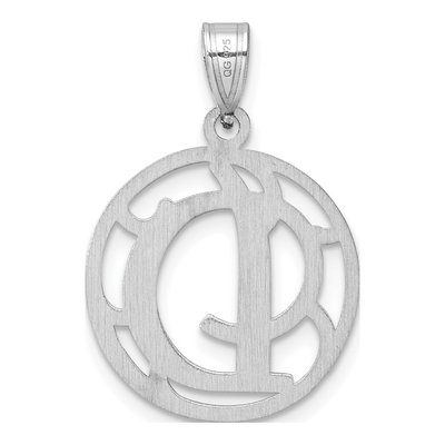 Sterling Silver Script Letter D Pendant – view 4
