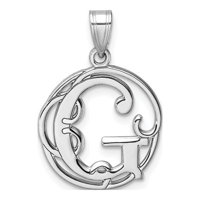 Sterling Silver Letter G Pendant