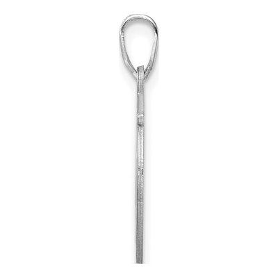 Sterling Silver Small Script Letter H Pendant – view 3