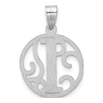 Sterling Silver Script Initial I Pendant – view 4
