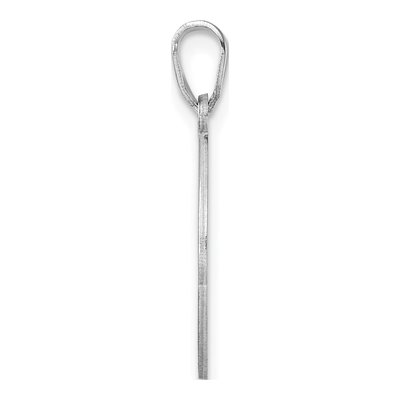 Sterling Silver Script Letter J Pendant – view 3