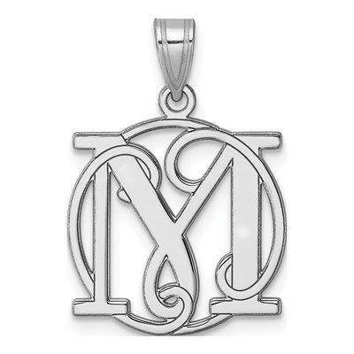 Sterling Silver Letter M Pendant