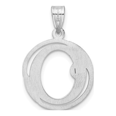 Sterling Silver Letter O Pendant – view 4