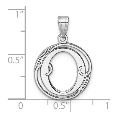 Sterling Silver Letter O Pendant – view 5
