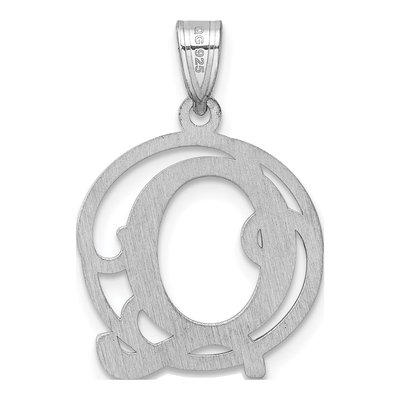 Sterling Silver Letter Q Pendant – view 4