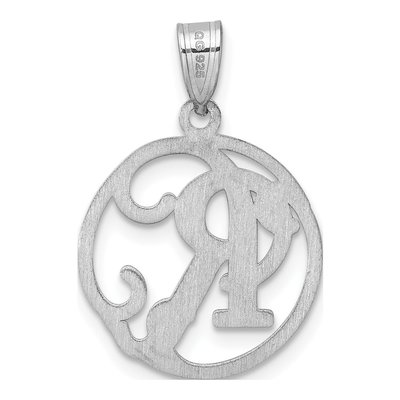 Sterling Silver Letter R Pendant – view 4