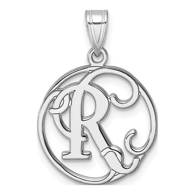 Sterling Silver Letter R Pendant