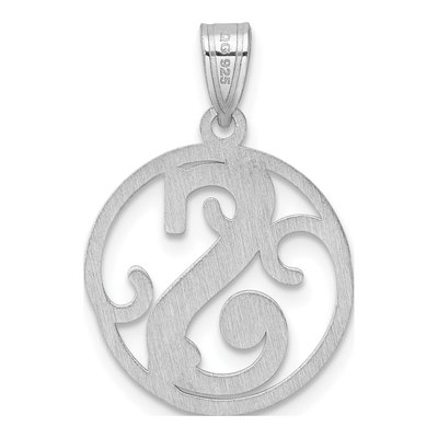 Sterling Silver Letter S Pendant – view 4