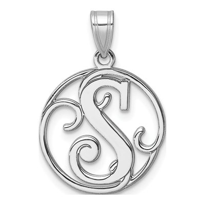 Sterling Silver Letter S Pendant