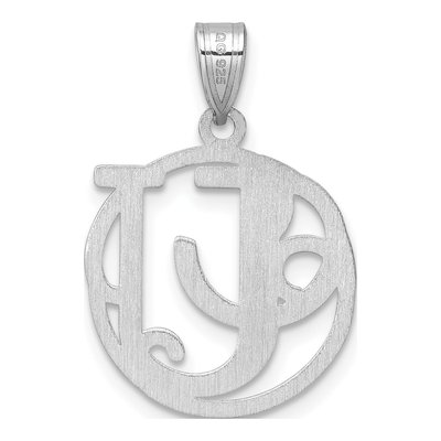 Sterling Silver Letter U Pendant – view 4