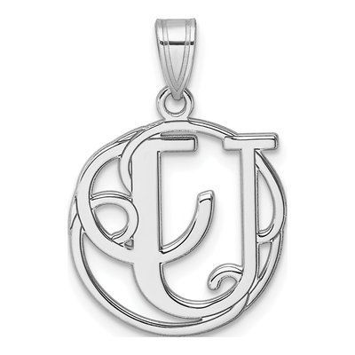 Sterling Silver Letter U Pendant