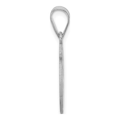 Sterling Silver Script Letter V Pendant – view 3